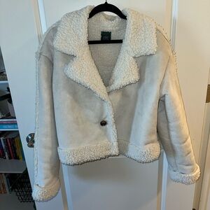Creamy White Sherpa Jacket